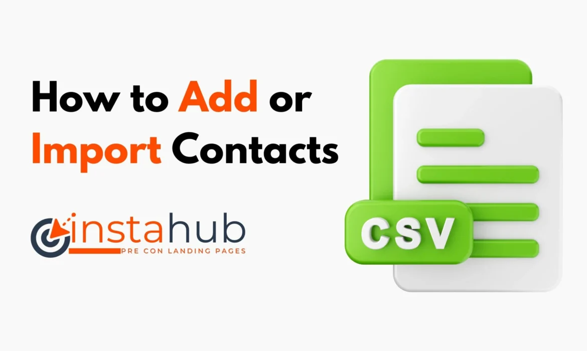 How to Add or Import your Contacts