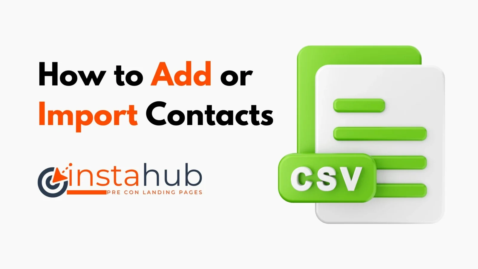 How to Add or Import your Contacts